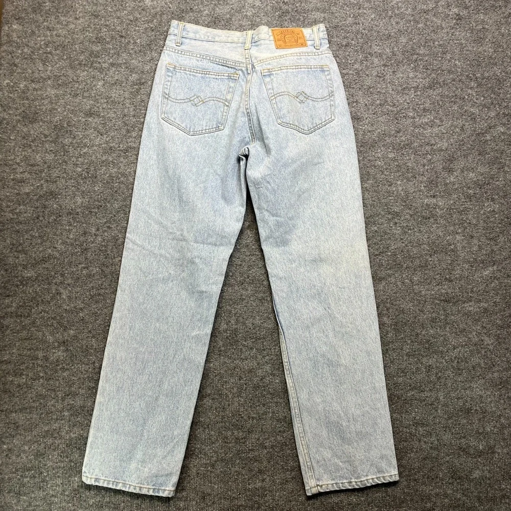 Attrak Jeans Blue Denim Pockets Mid Rise Classic Straight Fit Button Fly - 28X29